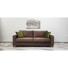 Триместен диван Дакар, Кафяв, 210х90х80 см