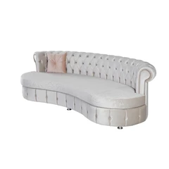 Диван Елеганс, Кадифе, Бял