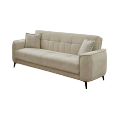 Двуместен диван Тъч, Крем, Дамаска, 175х90х85см