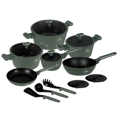 Комплект готварски съдове Berlinger Haus BH8208 Matte Green