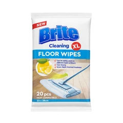 Почистващи мокри кърпи за под Brite, Citrus XL, 20 бр.