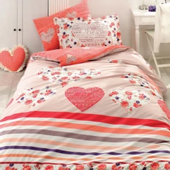 Луксозен спален комплект  HB  Bella   Red 100% cotton , POPLIN