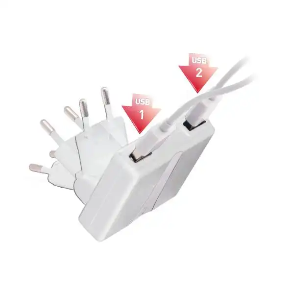 CELLULAR IPAD CHARGER USB DOUBLE 220V