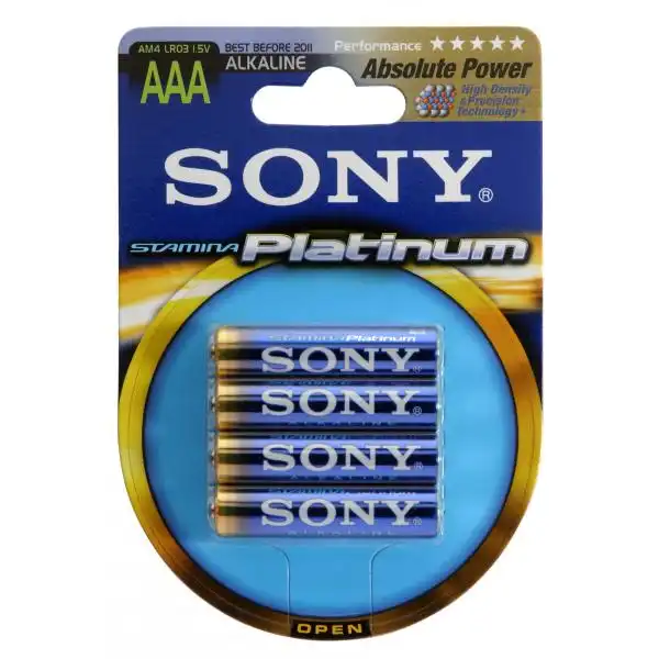 SONY STAMINA PLATINUM ALKALINE AAA 1,5V X 4