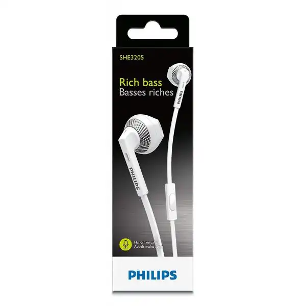 PHILIPS SHE3205WT/00 HEADPHONES WHITE