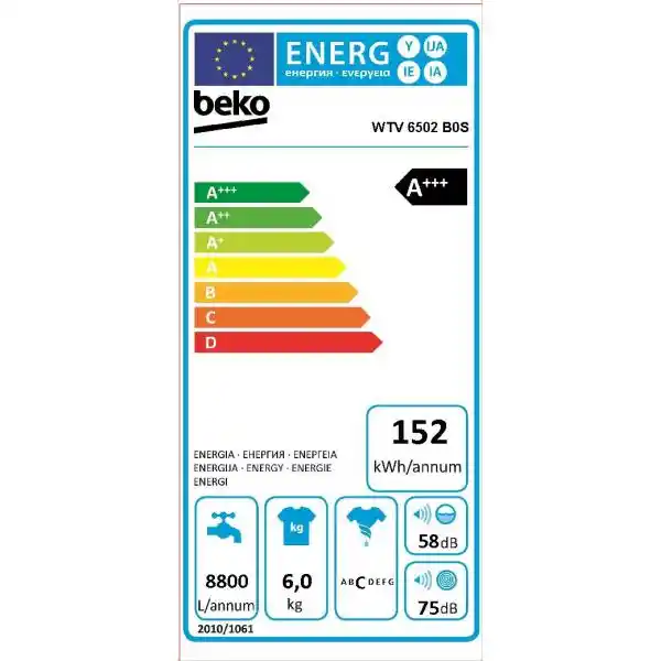 BEKO WTV 6502 B0S / SILVER