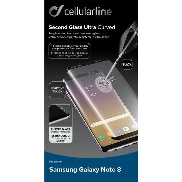 CELLULAR SAMS NOTE 8 CURVER GLASS BK
