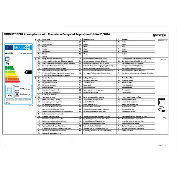 GORENJE BO658ORAW