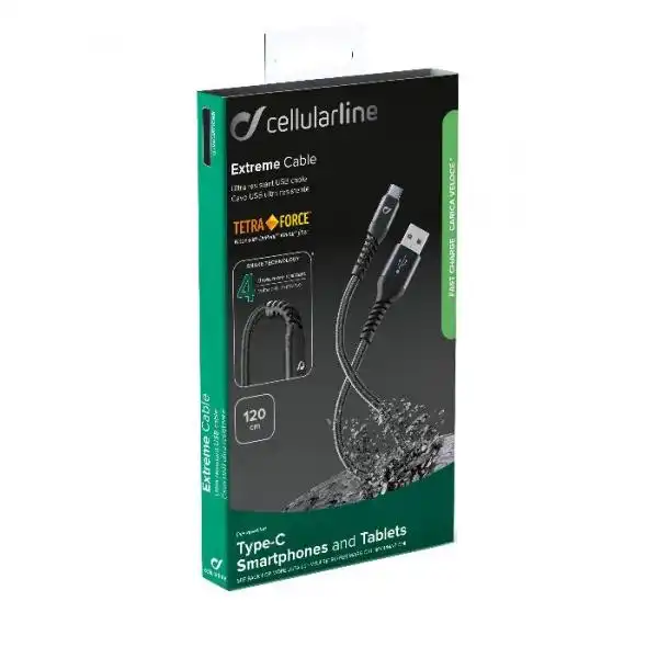 CELLULAR USB/TYPE C TETRA FORCE CABLE BK 