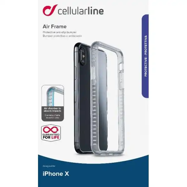 CELLULAR IPHONE X BUMPER AIR COVER TRANSP.