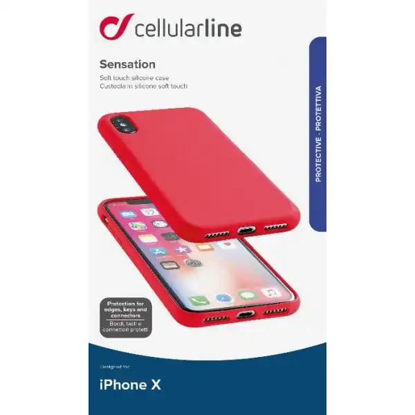 CELLULAR IPHONE X SENSATION COVER RED