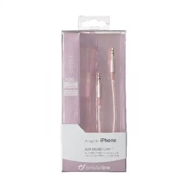 CELLULAR STEREO CABLE 3.5M PINK