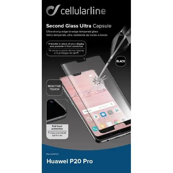 CELLULAR HUAWEI P20 PRO TEMPER.GLASS BK