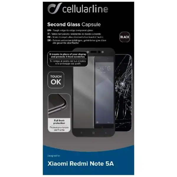 CELLULAR XIAOMI REDMI NOTE 5A GLASS BK