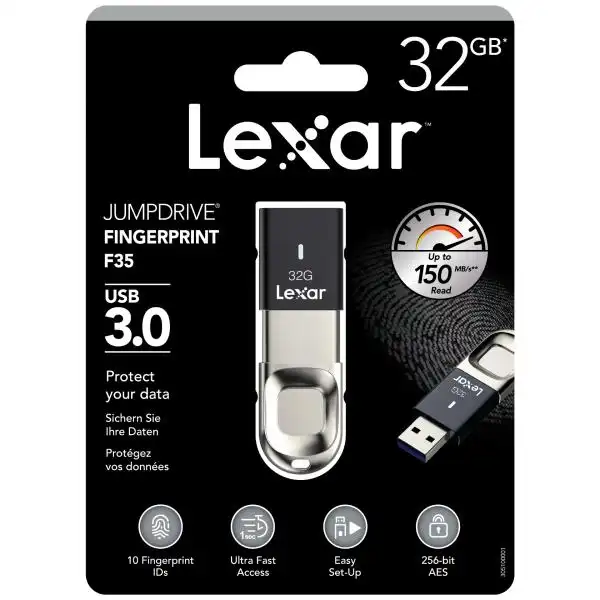 LEXAR USB 3.0 FINGER PRINT 35 32GB