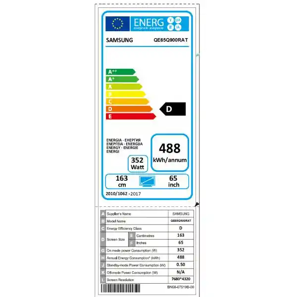 SAMSUNG QE-65Q900R 8K QLED SMART TV