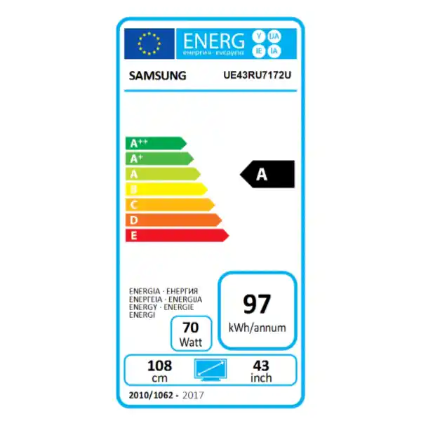 SAMSUNG UE-43RU7172 UHD SMART TV