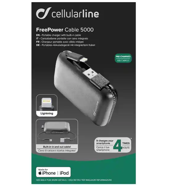 CELLULAR APPLE POWERBANK 5000MAH BK