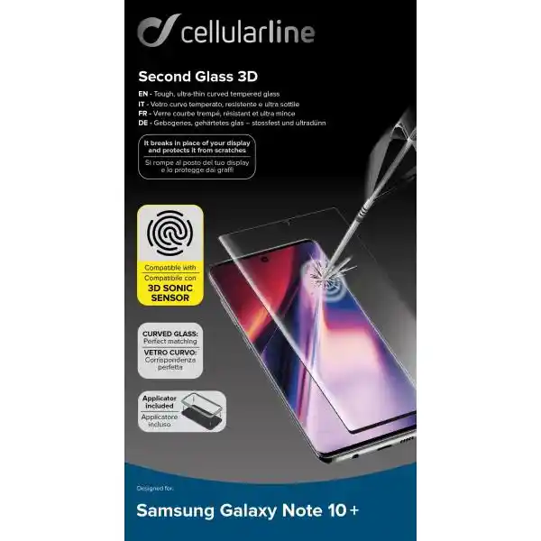 CELLULAR SAMSUNG GALAXY NOTE 10 + TEMPERED GLASS BK