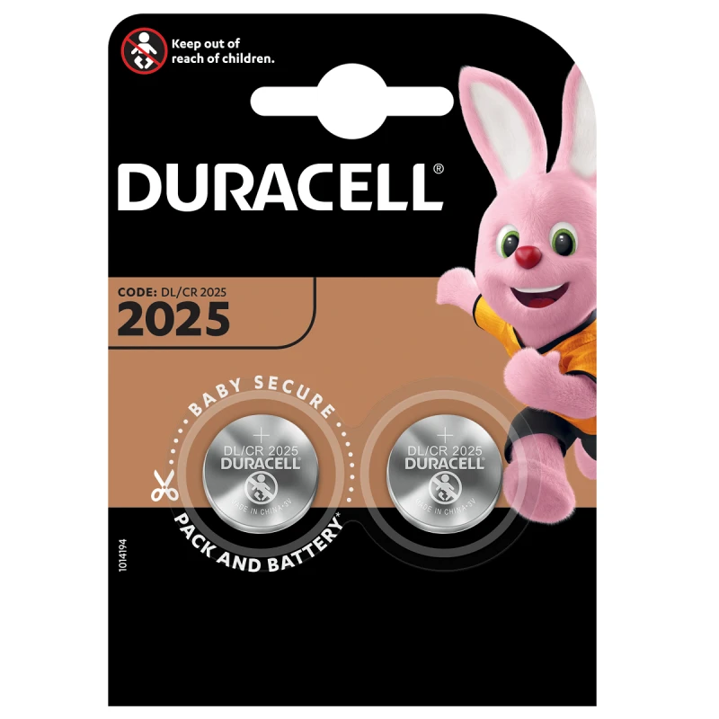 DURACELL LITHIUM BATTERIES CR2025 X2
