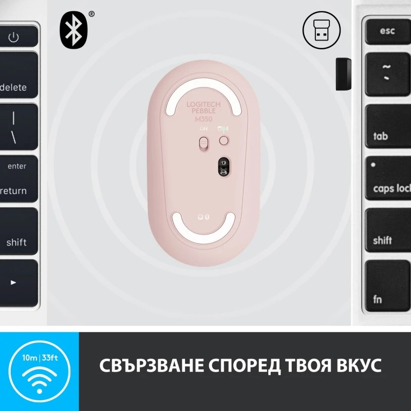 LOGITECH M350 PEBBLE ROSE 910-005717