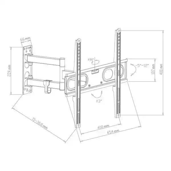 XMART 2660MR2 TV STAND FULL MOTION 60''