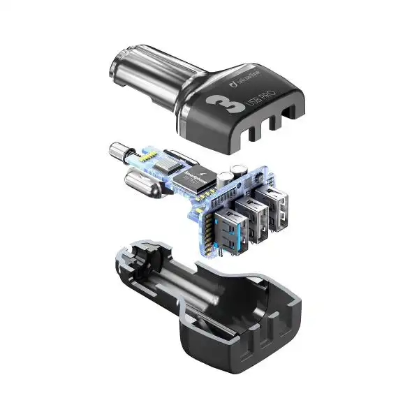 CELLULAR CAR FAST CHARGER 12V 2X18W