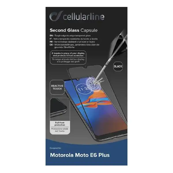 CELLULAR MOTO E6 PLUS TEMPERED GLASS
