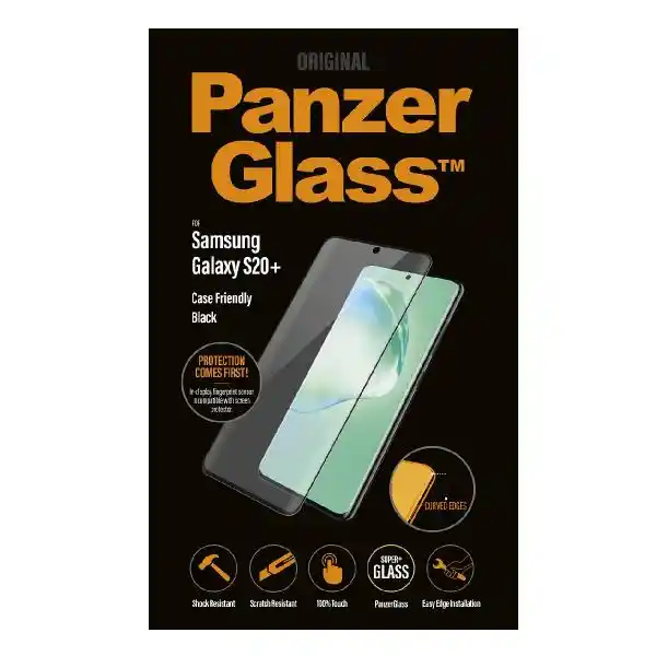 PANZERGLASS SAMSUNG GALAXY S20+ TEMP GLASS BK