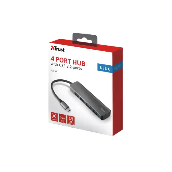 TRUST 23328 HALYX USB C 3.2 HUB 4 PORT