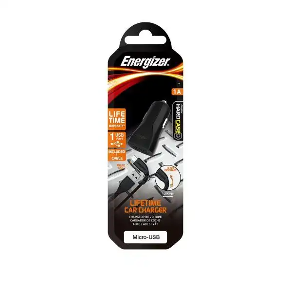 ENERGIZER CAR CHARGER 1A MICRO USB CABEL