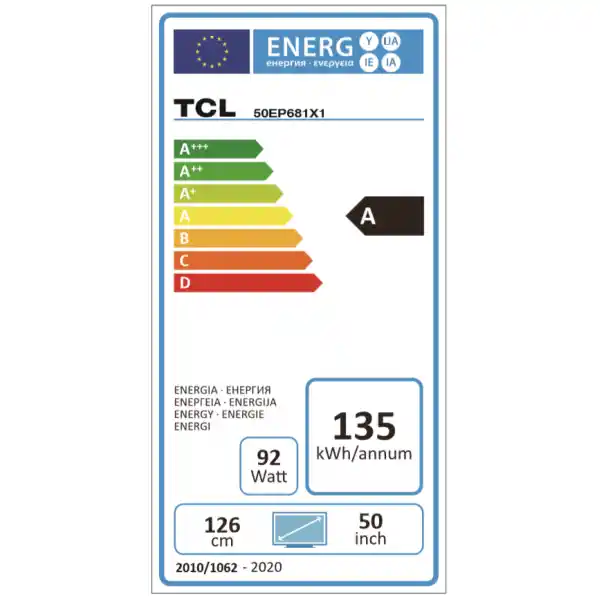 TCL 50EP681  UHD LED SMART TV ANDROID