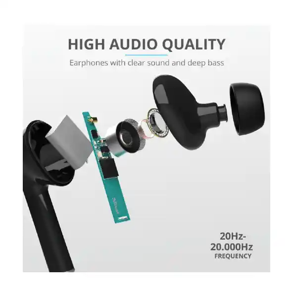 TRUST NIKA TOUCH  23554 TWS BT HEADPHONES BLACK