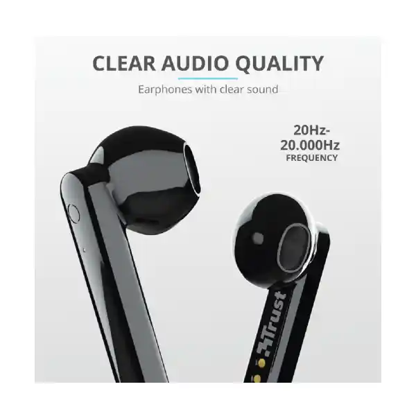 TRUST PRIMO TOUCH 23712 TWS BT HEADPHONES BLACK