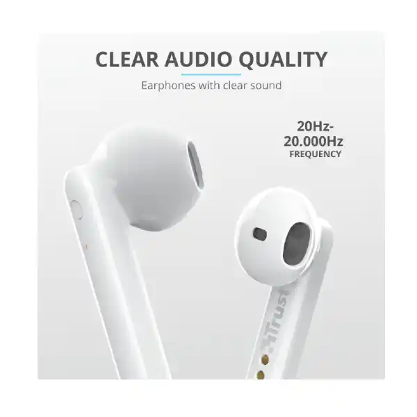 TRUST PRIMO TOUCH 23783 TWS BT HEADPHONES WHITE