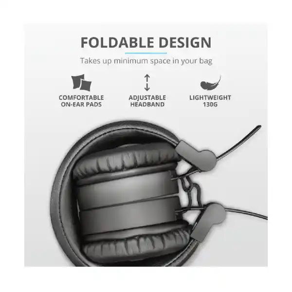 TRUST TONES  23551 BT HEADPHONES BK