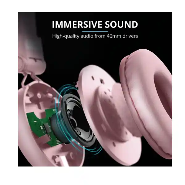 TRUST TONES 23910 BT HEADPHONES PINK