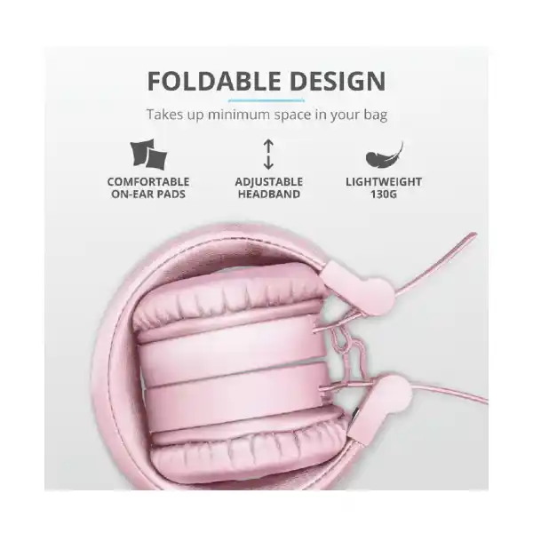 TRUST TONES 23910 BT HEADPHONES PINK