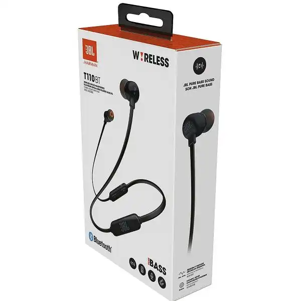 JBL T110BT IN EAR BT HEADPHONES MIC BK