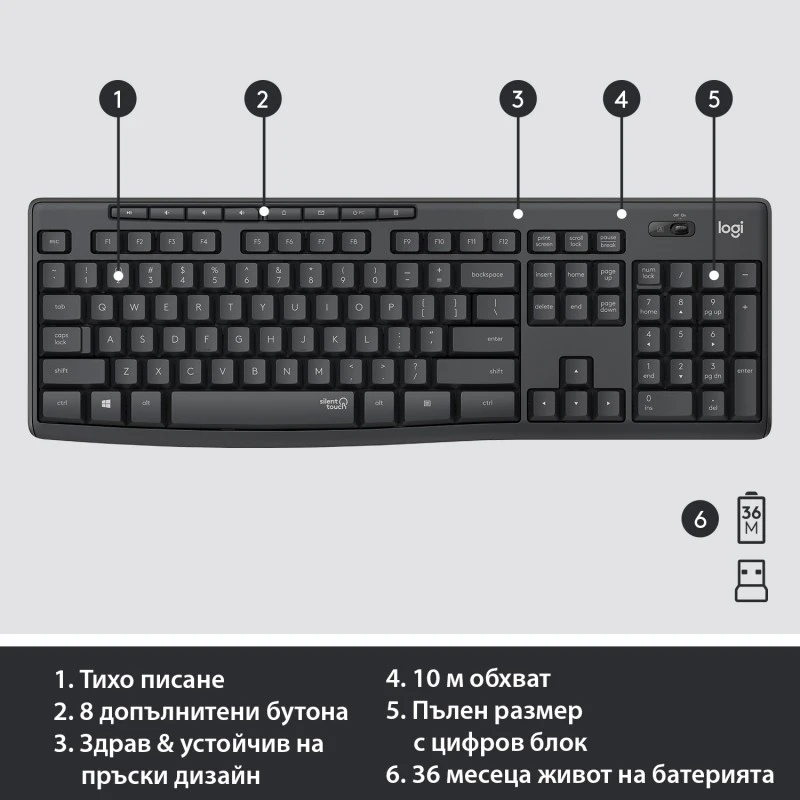 LOGITECH 920-009800 MK295 COMBO GRAPHITE