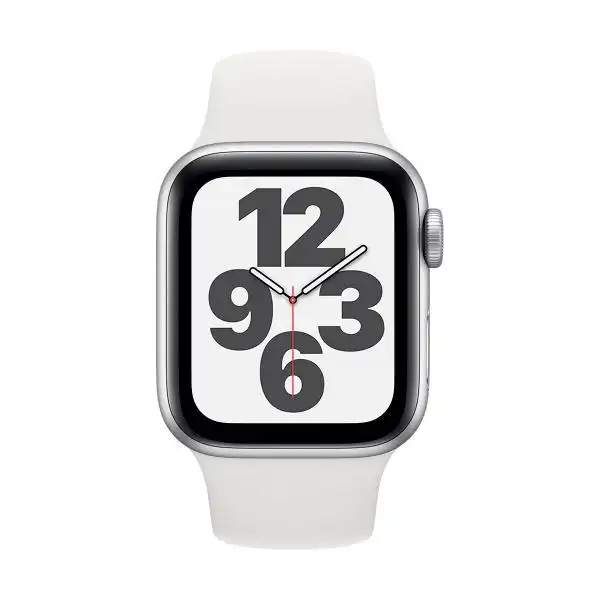 APPLE WATCH SE 40MM SILVER/WHITE SPORT BAND MYDM2BS