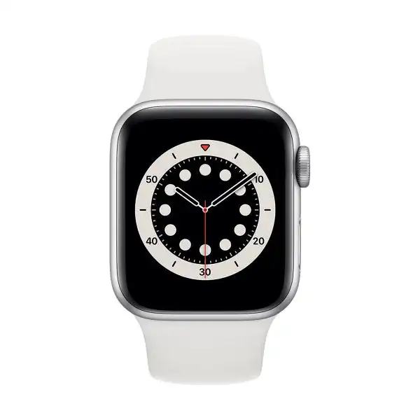 APPLE WATCH 6 40MM SILVER/WHITE SPORT BAND MG283BS