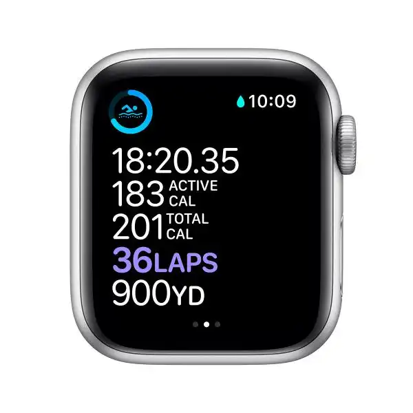 APPLE WATCH 6 40MM SILVER/WHITE SPORT BAND MG283BS
