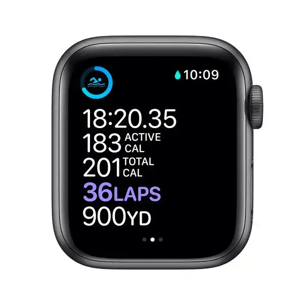 APPLE WATCH 6 40MM S.GRAY/BLACK SPORT BAND MG133BS
