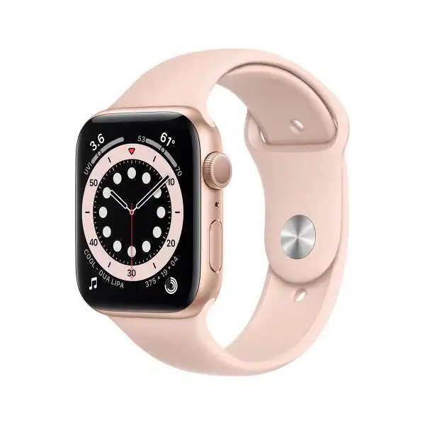 APPLE WATCH 6 44MM GOLD/PINK SPORT BAND M00E3BS