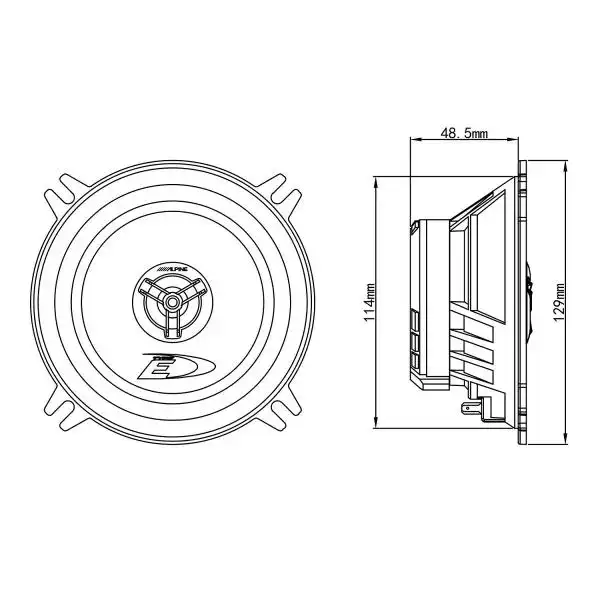 ALPINE SXE 1325S 13SM AUTO SPEAKERS