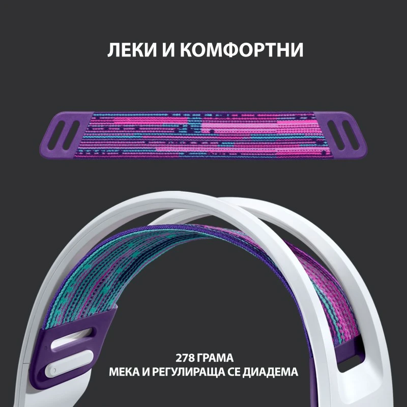 LOGITECH 981-000883 G733 HEADSEAT WHITE