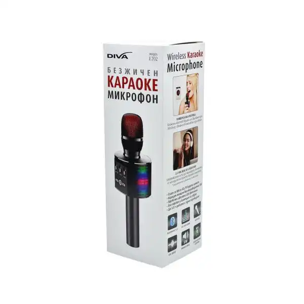 DIVA E202 BLUETOOTH KARAOKE MICROPHONE