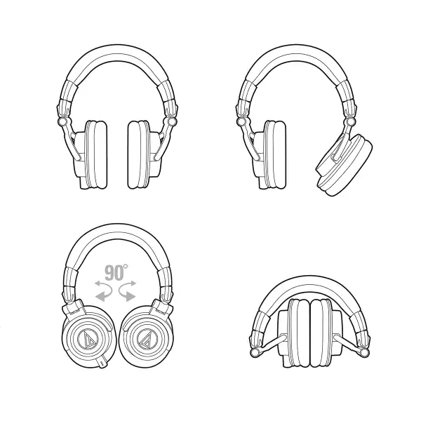 AUDIO-TECHNICA ATH-M50X HEADPHONES