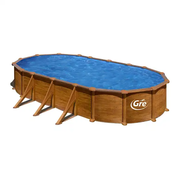 GRE KIT730W СГЛОБЯЕМ БАСЕЙН С МЕТ.ГОФР.СТЕНИ ОВАЛ 730х375